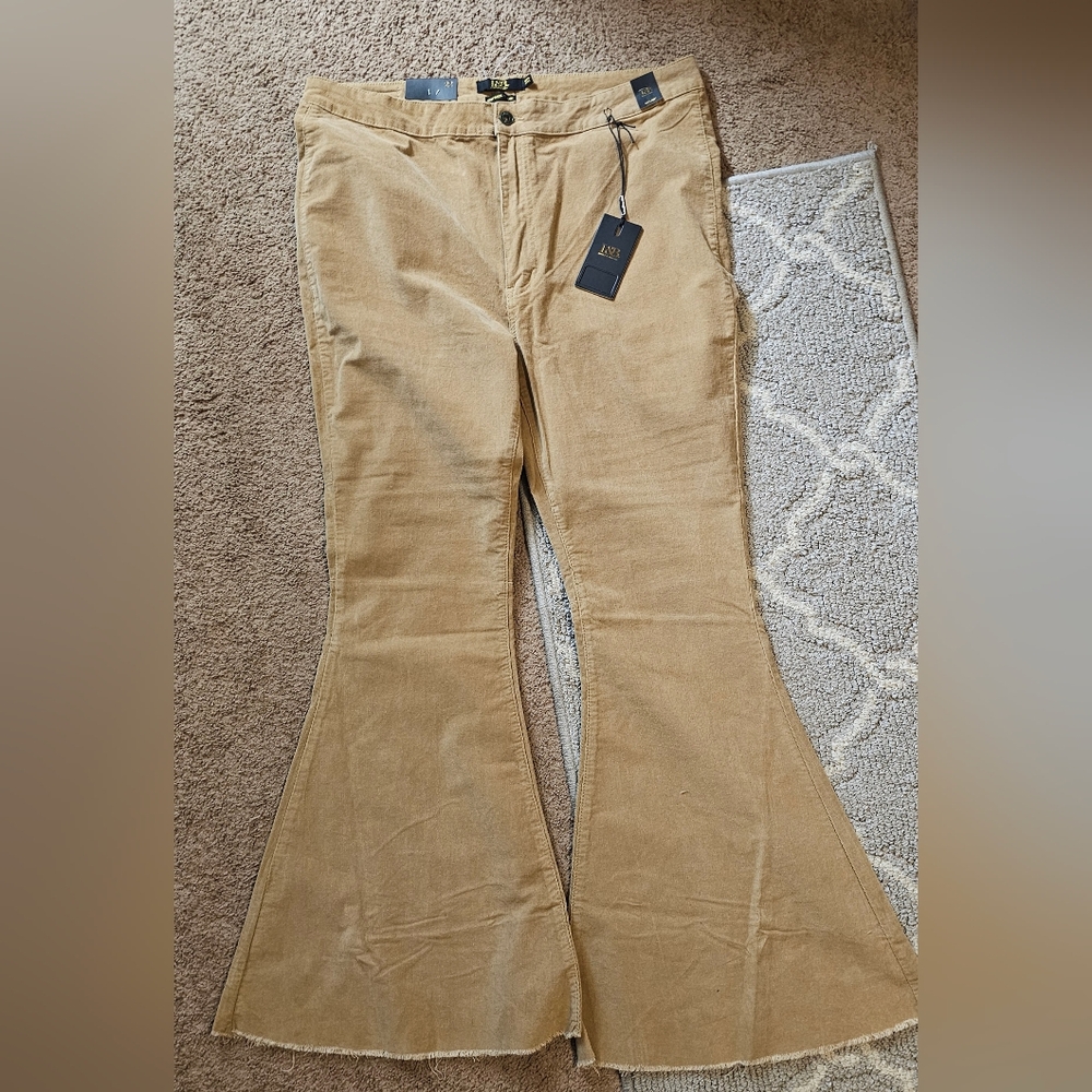 Lucky and Blessed plus size corduroy bell bottom flare legged jeans